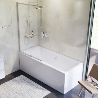 AM.PM INSPIRE 2.0 WK52EB  Набор:Ванна 180x80 с каркасом и душевой системой и шторкой